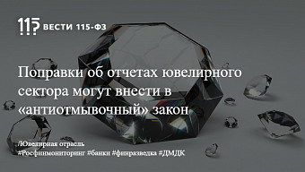 Поправки об отчетах ювелирного сектора могут внести в «антиотмывочный» закон